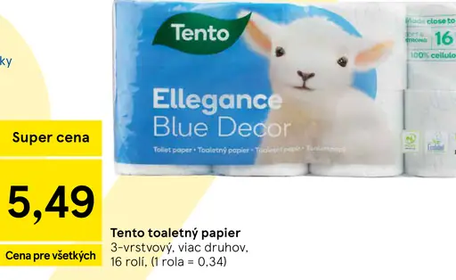 Tento toaletný papier 3-vrstvový Elegance Blue Decor