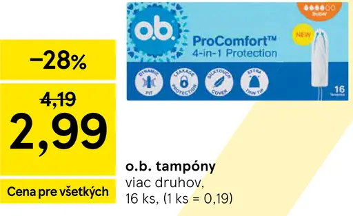 O.b. tampóny