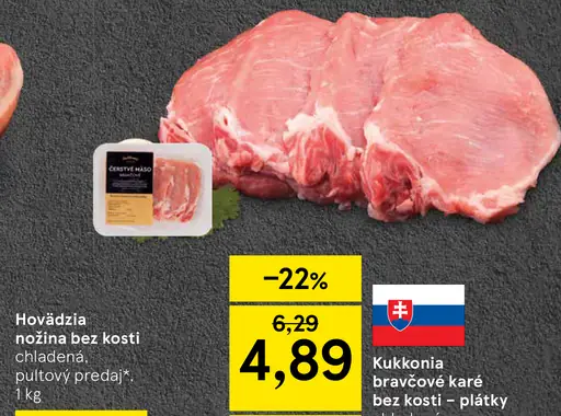 Kukkonia bravčové karé bez kosti chladené balené