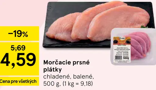 Morčacie prsnê plátky chladené balené
