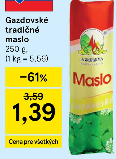 Gazdovské tradičné maslo
