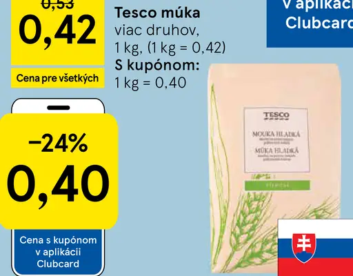 Tesco múka viac druhov