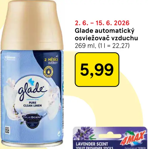 Glade automatický osviežovač vzduchu Fresh Clean Linen