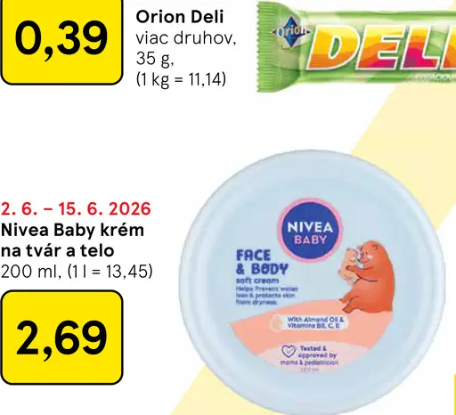 Orion Deli tyčinka viac druhov