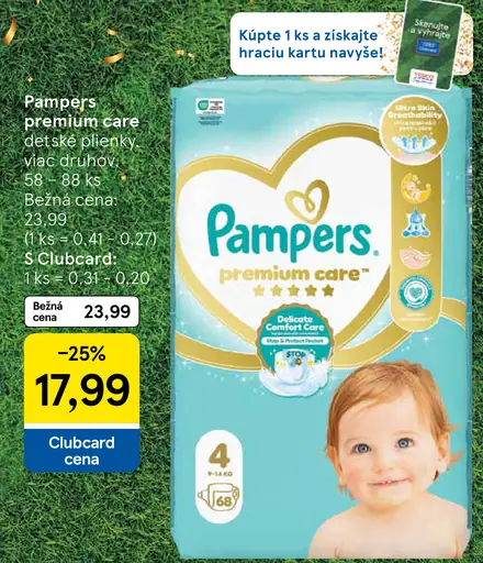 Pampers Premium Care detské plienky viac veľkostí