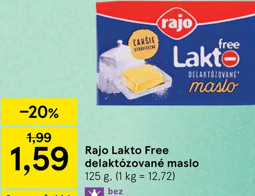 Rajo Lakto Free Delaktózované maslo