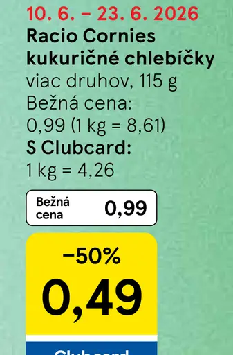 Racio Cornies kukuričné chlebíčky s ľanovým semienkom