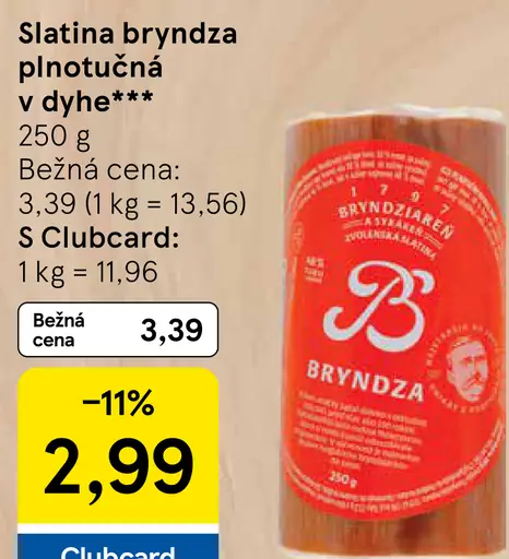 Slatina bryndza plnotučná v dyhe