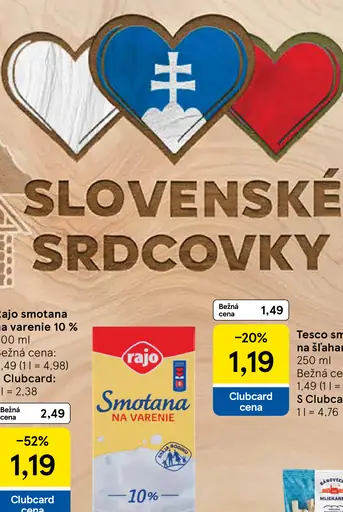 Rajo Smotana na varenie 10%
