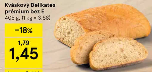 Kváskový Delikates prémiový bez E chlieb
