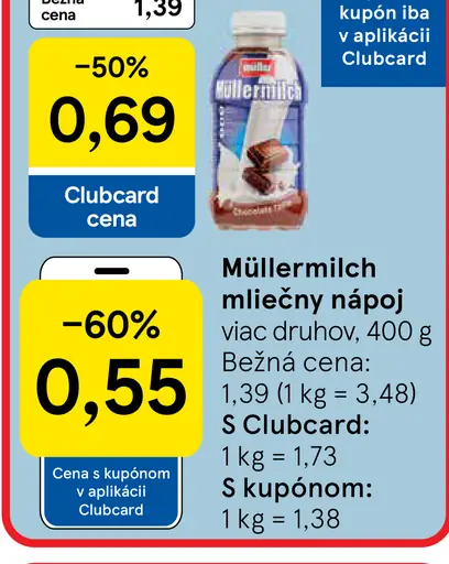 Müllermilch mliečny nápoj