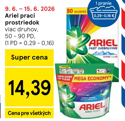 Ariel prací prostriedok