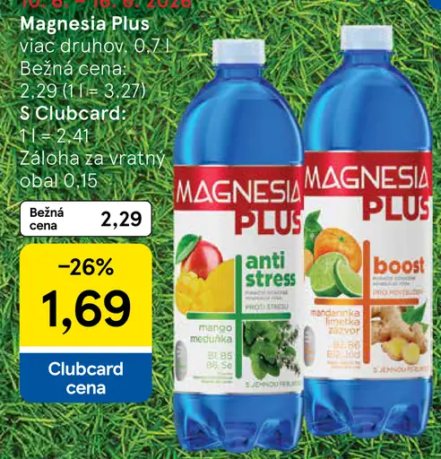 Magnesia Plus minerálna voda viac druhov
