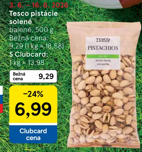 Tesco pistácie solené balené