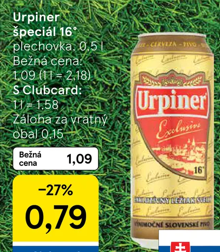 Urpiner Špeciál 16 plechovka