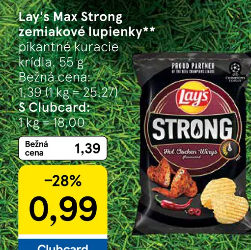 Lay’s Max Strong zemiakové lupienky pikantné kuracie krídla