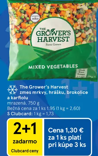The Grower's Harvest zmes mrkvy, hrášku, brokolice a karfiolu