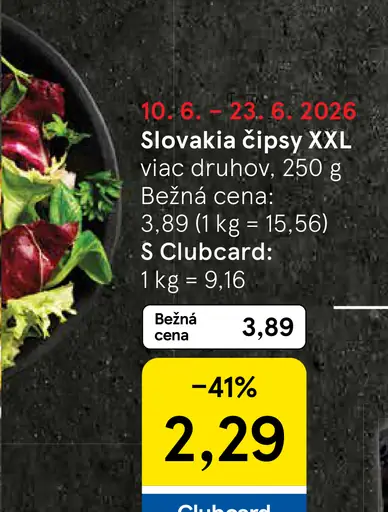 Slovakia čipsy XXL solené