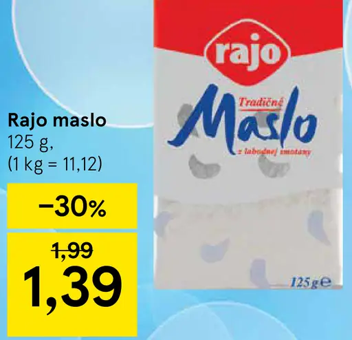 Rajo Tradičné Maslo