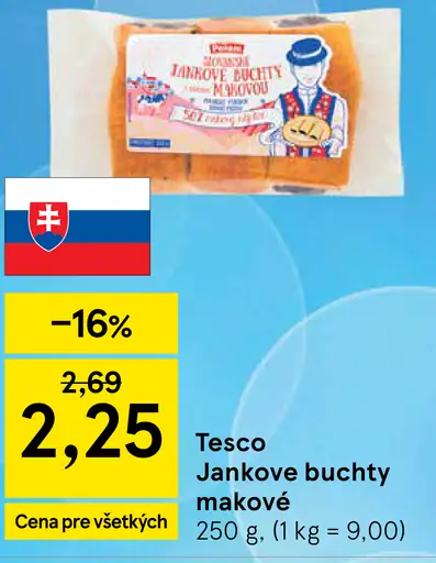 Tesco Jankove buchty makové