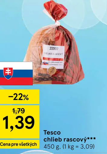 Tesco chlieb rascový