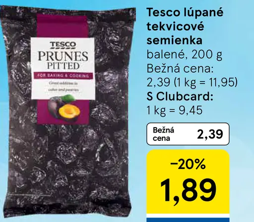 Tesco lúpané tekvicové semienka