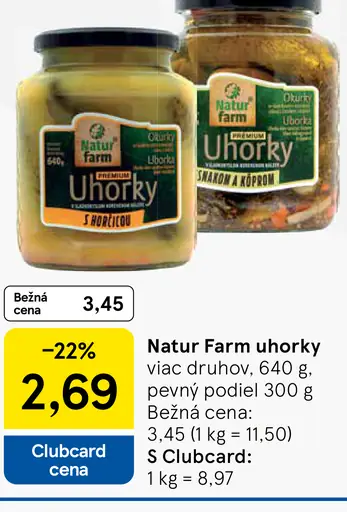 Natur Farm Uhorky Prémiové