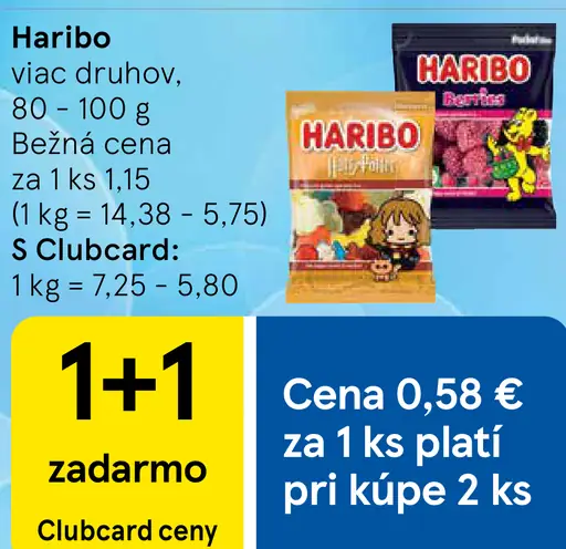 Haribo Želé cukríky rôzne druhy