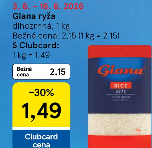 Giana ryža guľatozrnná, dlhozrnná