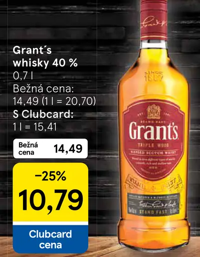 Grant’s whisky 40 %