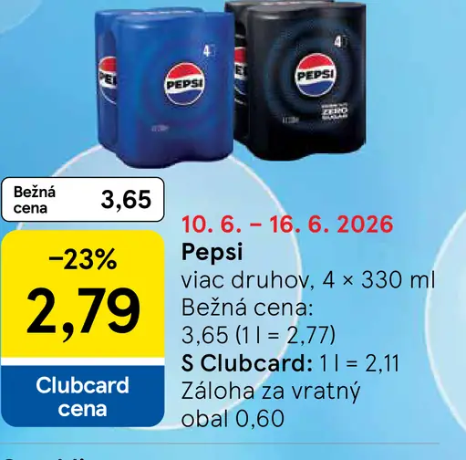 Pepsi sýtený nápoj