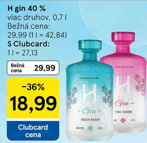 H gin 40 %