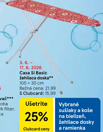 Casa Si Basic žehliaca doska 105 × 30 cm