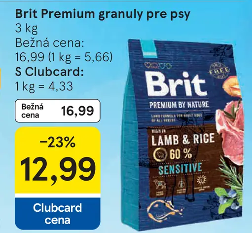 Brit Premium granuly pre psy Lamb & Rice Sensitive