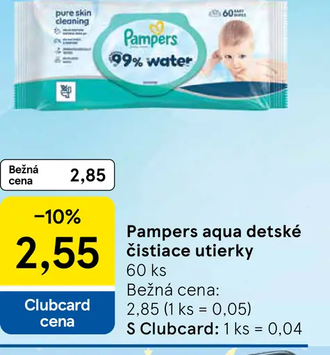 Pampers Aqua detské čistiace utierky