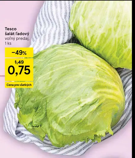 Tesco šalát ľadový
