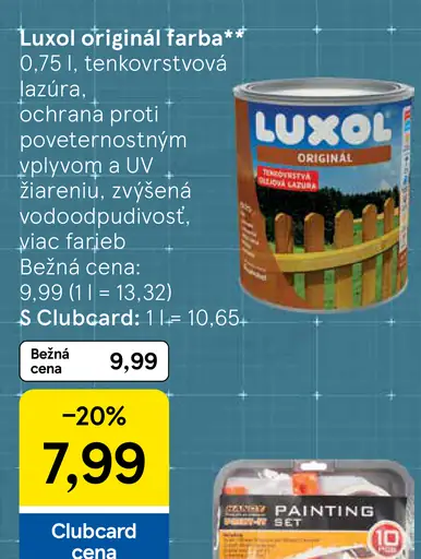 Luxol originál tenkovrstvová lazúra na drevo