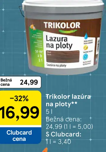 Trikolor lazúra na ploty