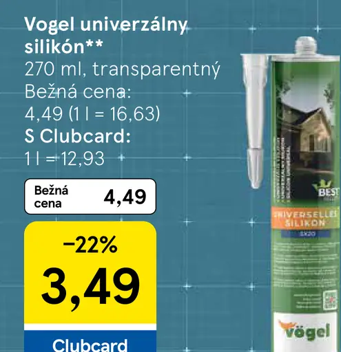 Vogel univerzálny silikón transparentný