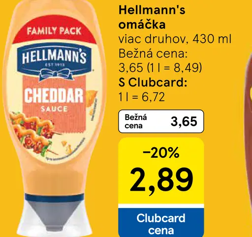 Hellmann's omáčka Cheddar