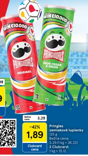 Pringles zemiakové lupienky Original plechovka