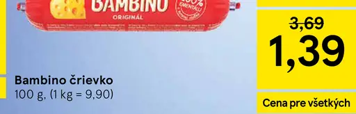 Bambino črievko tavený syr