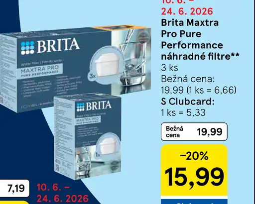 Brita Maxtra Pro Pure Performance náhradné filtre 3 ks