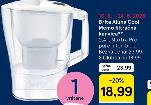 Brita Aluna Cool Memo filtračná kanvica