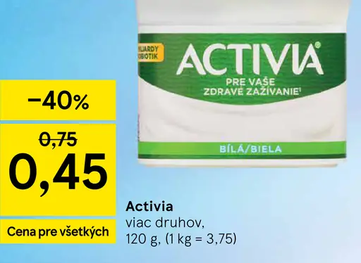 Activia jogurt biely