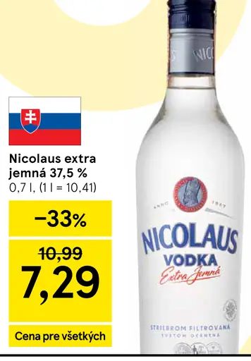 Nicolaus Extra Jemná Vodka