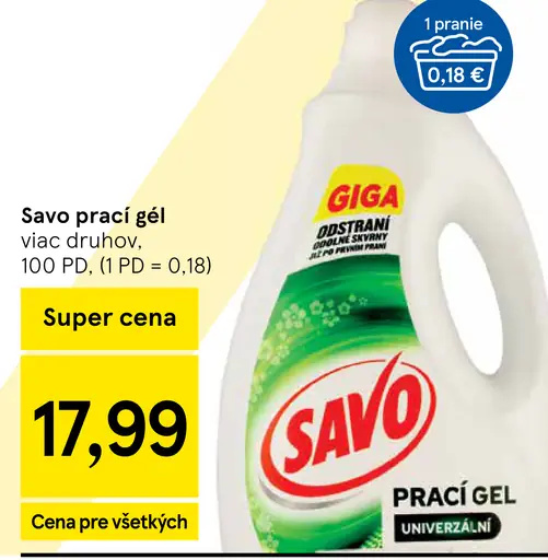 Savo univerzálny prací gél