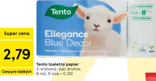 Tento toaletný papier 3-vrstvový