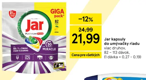 Jar kapsuly do umývačky riadu