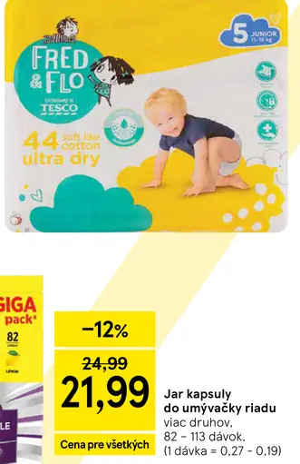 Fred&Flo ultra dry detské plienky
